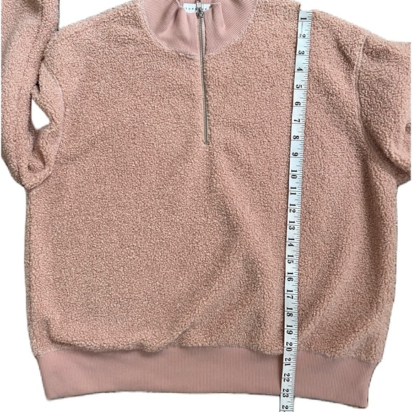 NEW~ Topshop Peach Teddy Sherpa Sweater/Sweatshirt  NWOT  ~  size 8 - Picture 12 of 16